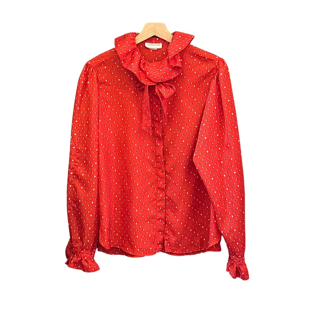 80s Evan-Picone Blouse Secretary Core Retro Librarian Office Chic